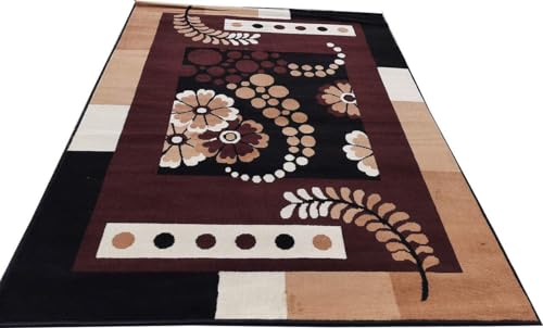 Image of Home Decore Acrylic Carpet for Your Living Room & Drawing Room Aywhere in Your Home Size - 7 X 10 Ft (Brown-N)