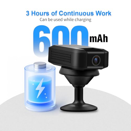 DUVIX Mini Camera WiFi Hidden Camera 1080P HD Small Wireless Surveillance Nanny Cam with 180°Rotating Lens Motion Detection Night Vision for Indoor Outdoor by DUVIX - Image 3
