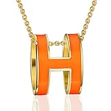 👑 Halskette Damen gold👑 Die Länge der halskette damen beträgt 40 cm mit 5 cm Verlängerungskette, die Länge des H-Anhängers beträgt 10,5 mm, die Breite 14 mm. Die Farben sind weiß, schwarz und orange. Halskette Anhänger kann entfernt werden, die Kette kann DIY mit anderen Anhängern sein. Wir streben nach höchster Qualität und sind bestrebt, jedem Kunden das beste Einkaufserlebnis zu bieten. Lassen Sie jedes Schmuckstück Ihre Bedürfnisse perfekt erfüllen.