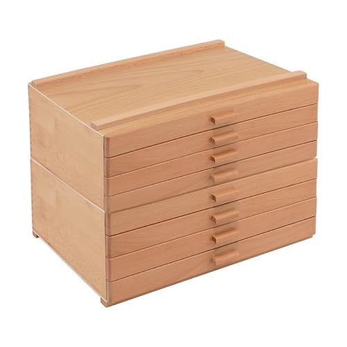 HG Art Concepts Artists Storage Chests - Premium Studio Organizer for Paint Tubes, Brushes, Pencils, Markers, & More! - 4 Drawer - 2 Pack