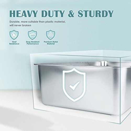 image for Pudge Cat Litter Box,Stainless Steel cat Litter Tray for Kitty Large o