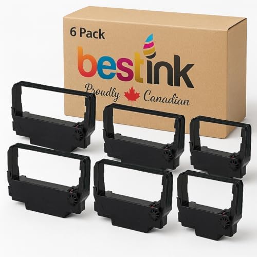 Best Ink Replacement Compatible with ERC30 / ERC34 / ERC38 New Compatible Black Ribbon - 6 Per Pack