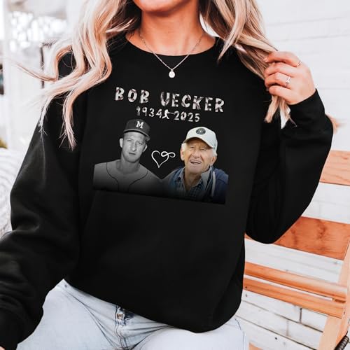 Bob Uecker Tribute Sweatshirt, Baseball Legend Memorial, Uecker 1934-2025, Legacy Hoodie, Baseball Fan Apparel, Memorial Sweatshirt for Uecker2