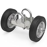 ‎Fixirons 6" Rolling Gate Wheel Carrier for Driveway Heavy Duty Steel Rolling Gate Rubber Wheel Chain Link Fence Steel Rolling Gate Helper Wheel for Swing Sliding Gate, Support up to 600lbs