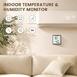 DOQAUS 3 Pieces Digital Hygrometer Indoor Thermometer Humidity Meter, Black - Image 2