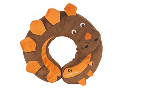 LittleLife Animal Snooze Pillow-Dinosaur, Unisex-Adult, Brown, One Size