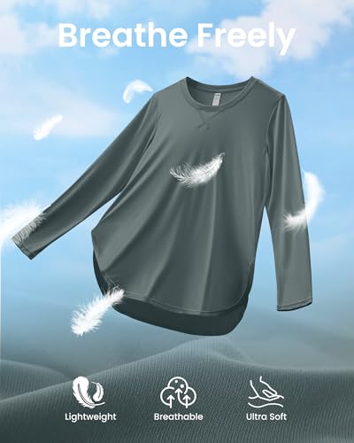 Image of G4Free Lightbreeze Womens UPF 50+ Long Sleeve Workout Tops Quick Dry UV Sun Shirt Running Gym Hiking Yoga Casual Lightweight