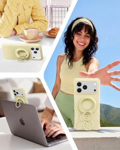 Image of SYNCWIRE Magnetic Phone Ring Holder, for MagSafe Phone Grip Stand Kickstand | 360 Rotation, Double-Sided Magnet, Cell Phone Grip Finger Holder, for iPhone 17 16 15 14 13 12 Pro Max, MagSafe Accessories