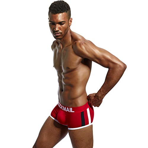 JOCKMAIL Men's Boxer Briefs Cotton Stretch Underwear Mens Padded Boxers Removable Front Cup Bulge Enhancing Underwear4