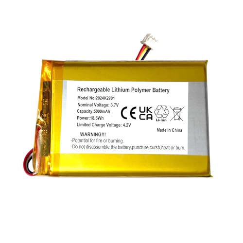 AOLIKES 5000mAh Battery Replacement for Momcozy BM01 Video Baby Monitor, 1080P 5" Screen HD Baby Monitor