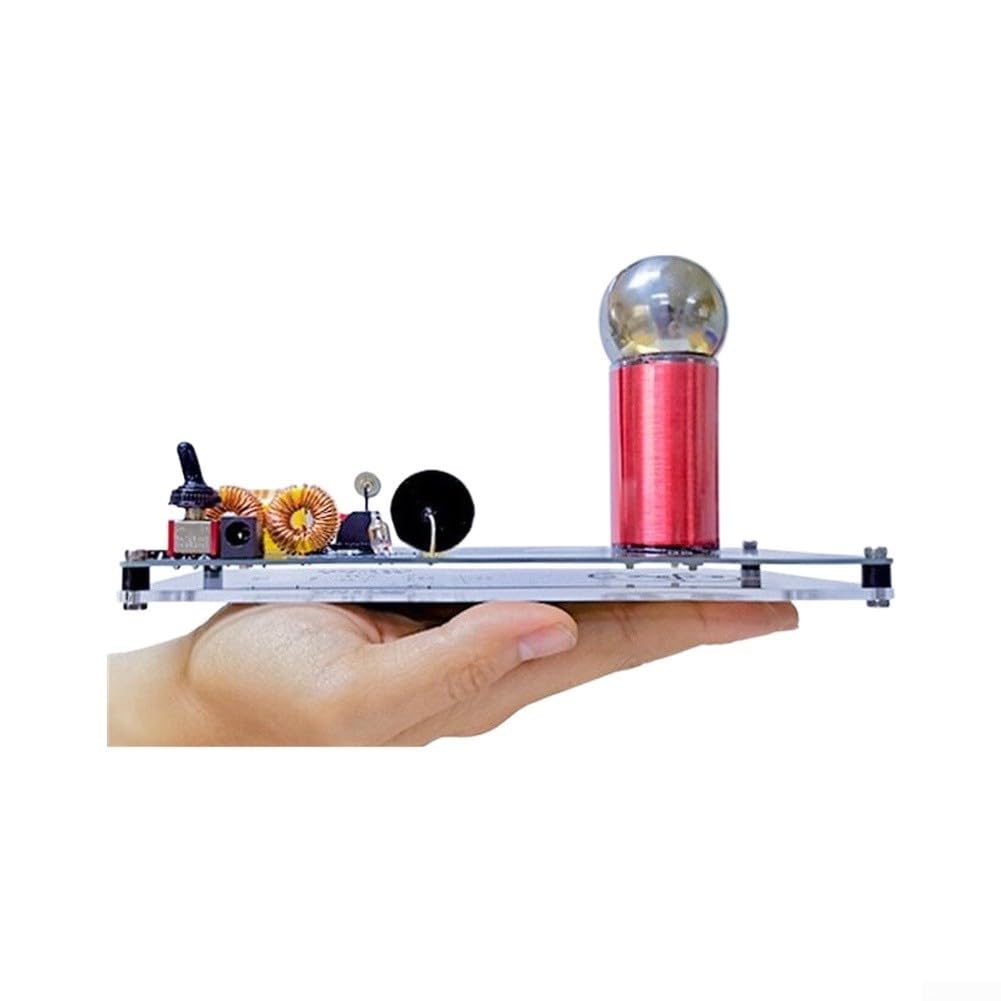Kit Bobina per tesla DIY 195mm Esperimenti per plasma Kit Bobina | Design compatto 195mm, perfetto per scrivania, esperimenti sicuri, tubo scarica innovativo, materiale PCB robusto