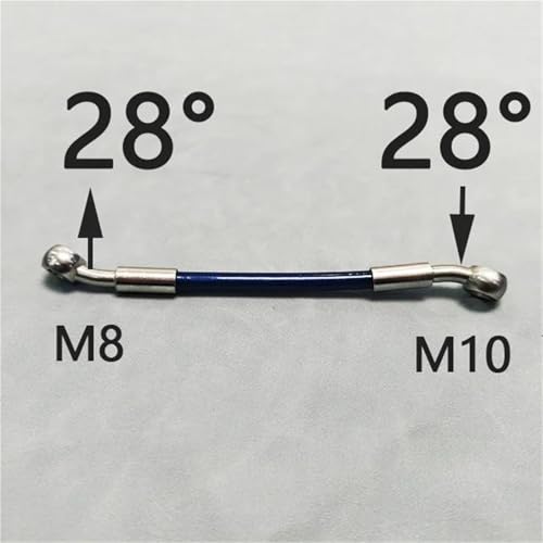 Tubo de aceite para freno de motocicleta cable trenzado 80cm M10 28 grados 3