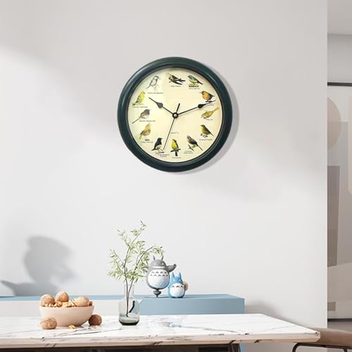 Reloj de pared de cuco vintage silencioso con pájaro dinámico para salón 2