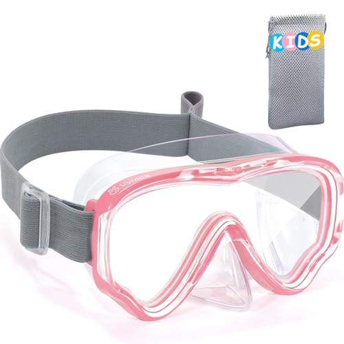 Vvinca Kids-Goggles with Nose Cover, Diving Mask Elastic Fabric Strap Anti Fog Anti Shattered Lens for Kids Swim Goggles 3-14 by Vvinca - Image 9