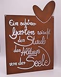 Dekostüberl Edelrost Tafel EIN schöner Garten gelasert 39x27cm Schild Gedichttafel Geschenk Garten Deko
