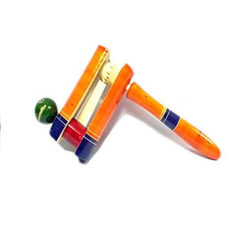 Buy Funwood Games Multicolor Noisy Ratchet Wooden Rattle Toy for New ...