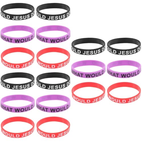 Bracelets silicone WWJD pour le sport en plein air pour homme femme