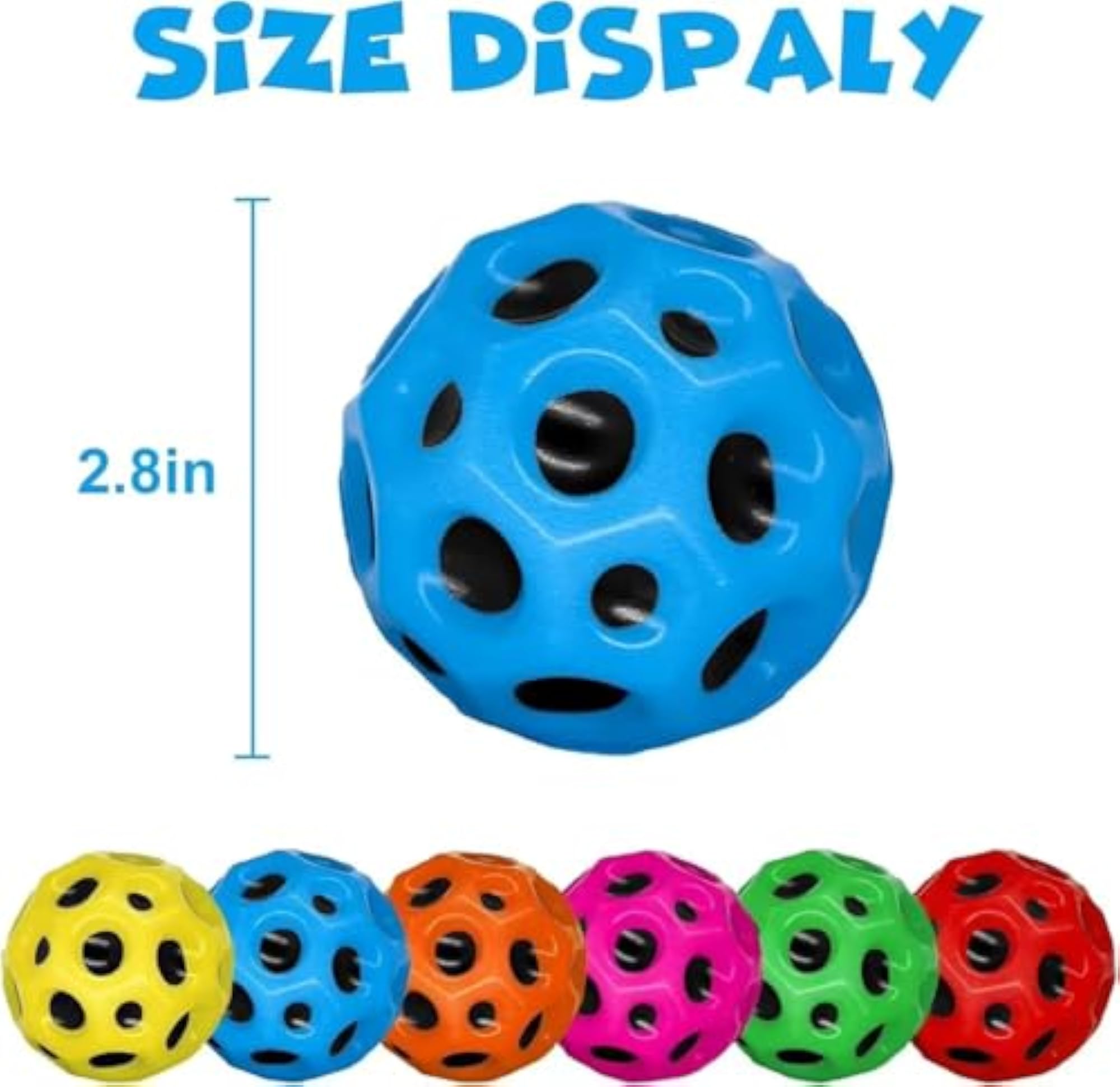 BuzzingBee Moon Ball, Soft Bouncing Foam Balls Pack of 2