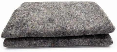 etc Wool Emergency Blanket, 30% Wool, 70% Synthetic, Grey, Disaster Relief & Homeless Shelter Use (Box of 12, 62" x 80")