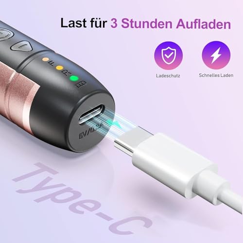 COSLUS Kabellos Tragbar Nagelfräser, 11 in 1 Profi Maniküre und Pediküreset, Nagelfeile für Gelnägel und Acrylnägel, Nagelformen, Entfernen von Hornhaut