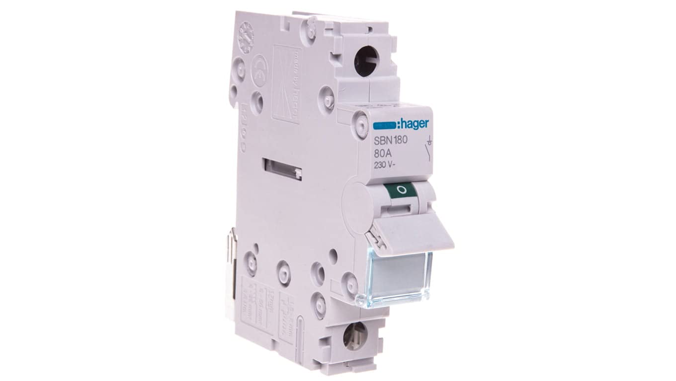 Interrupteur modulaire 1 pôle 80A pour tableau électrique