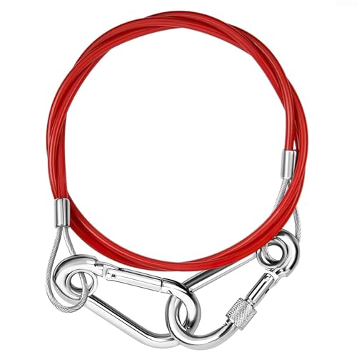 Wlleoaa Caravan Breakaway Cable Heavy-Duty Trailer Breakaway Cable with Carabiner Caravan Accessories Easy Quick Fit Break Away Cables Quick Fit Emergency for Trailers and Caravans Accessories