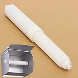 White Plastic Toilet Paper Rollers, Roll Holder, Toilet Paper Holder Roller,Replacement Bathroom Spindle Spring Loaded Roller Replacement Rod, Bathroom Hardware