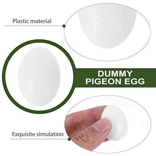 Bird Accessories 30Pcs Solid Plastic Pigeon Eggs for Tricking Birds to Stop Laying Eggs - Image 5