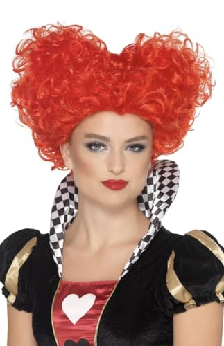 Perruque de reine rouge confortable pour dissimuler les cheveux