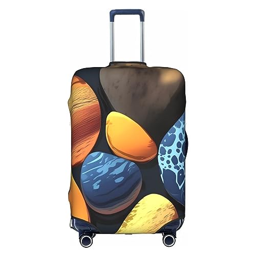 Yellow Pebbles Luggage Cover, #^Suitcase Protector, Trolley Case Cover For X-Large Luggage, Suitcase Protector.