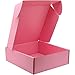 Lmuze 6x6x2 inches Small Shipping Boxes Set of 50 - Pink Mailer Corrugated Cardboard Boxes for Shipping Packaging Mailing Products