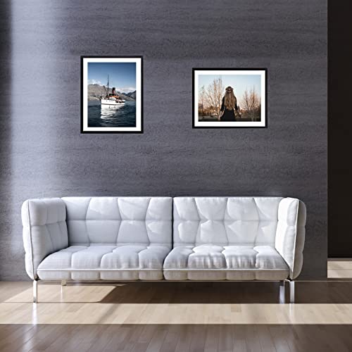 Liphisfun Diamond Painting Frame 30X40Cm Diamond Art Frames Display Picture 12X16 Without Mat Or 10X14 With Mat 2 Pack,Natural Solid Wooden,Protection Glass,Back Mat,Hanging Kit For Wall Decor-Black #TOP6