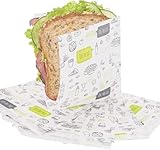 Photo Gallery skir co (500 pz) sacchetti di carta per imballaggio alimentare 15 x 15 cm, sacchetti antigraffio fast food, involucro alimentare, imballaggio hamburger Photo Gallery skir co (500 pz) sacchetti di carta per imballaggio alimentare 15 x 15 cm, sacchetti antigraffio fast food, involucro alimentare, imballaggio hamburger