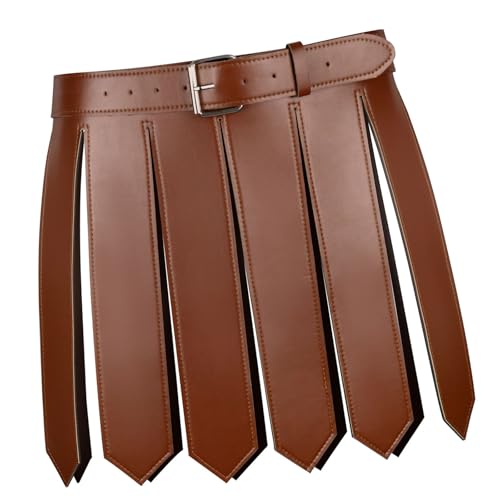 YROHGKPN Medieval Leather Armors Skirt Roman Vikinges Pirate Belt Apron Cosplay Halloween Costume Gladiators Kilts for Women Mens Medieval Armors Skirt