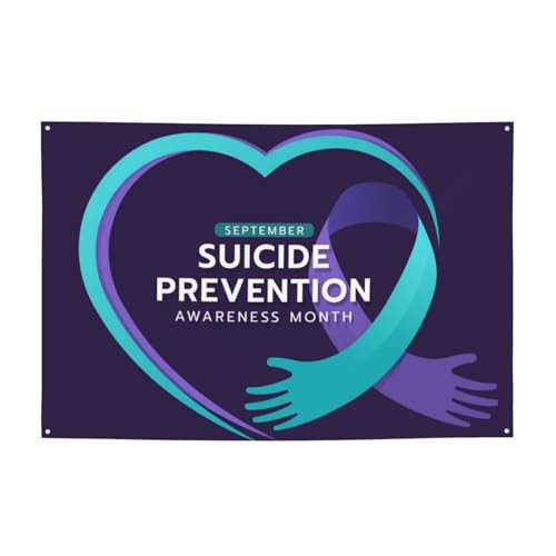 Image of Suicide Prevention Awareness Banner Party Background Decorations 47x71 Inch Party Supplies