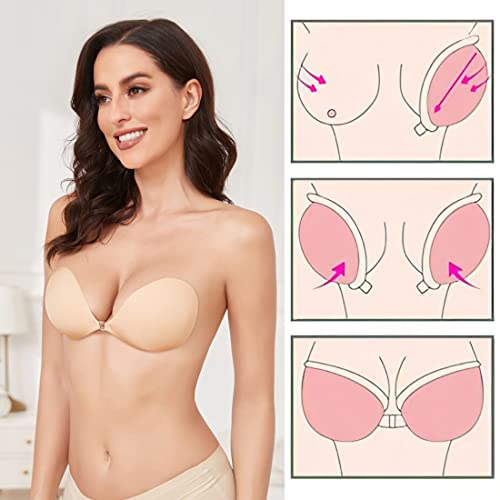 Mitaloo Super Sticky Adhesive Bra Plunge Strapless Invisible Bra Nipple Covers For Women #TOP3