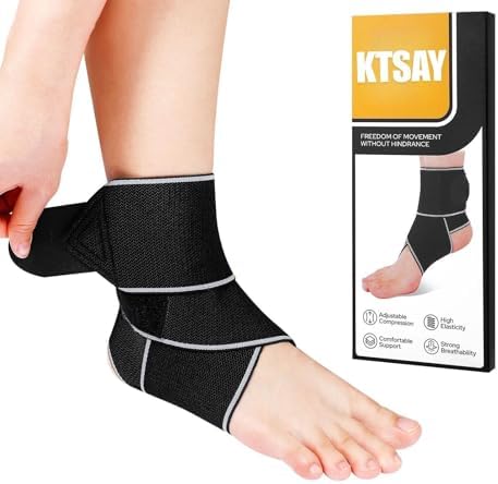 KTSAY Ankle Brace for Sprained Ankle (Grey)