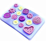 Molde producido a mano. KIRALOVE Molde de Silicona en Forma de Botones - Botones - Bricolaje - hágalo Usted Mismo - Pasatiempos - moldes - Molde para Uso Artesanal