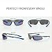 P52 Polarized Sunglasses Superlight Unbreakable for Running, Cycling, Fishing, Golf (Grey & Blue)