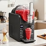 Devanti Slushie Machine Australia & Ice Cream Maker, 2L Large Slushie Maker, 20-Min Fast Cooling & One-touch Cleaning, Ideal for Homemade Cocktails, Smoothies, Soft Ice Cream & Milkshakes, Grey