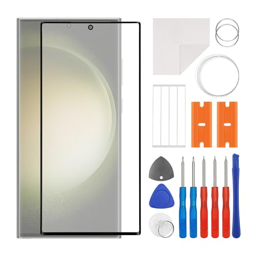 Vitrage avant Galaxy S23 Ultra avec colle OCA et outils pour réparation d'écran cassé