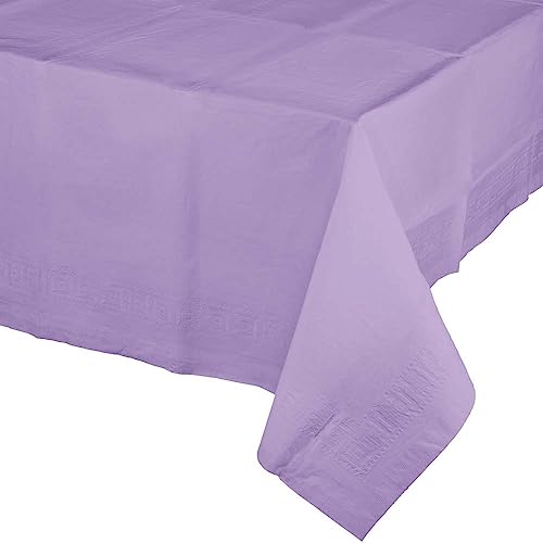Luscious Lavender Paper Tablecloths, 3 Count