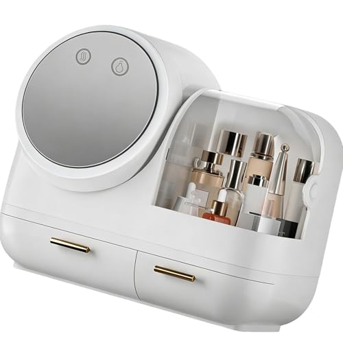Rangement maquillage haut de gamme et miroir lumineux grande capacité