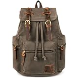 PKUVDSL Canvas Backpack, AUGUR Series Vintage Canvas Backpack, Hiking Daypacks, Laptop Backpacks, Un
