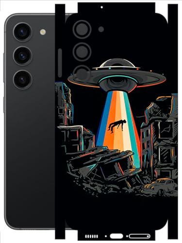 Image of AtOdds - Full Body Back Screen Guard Protector Film - Lamination Wrap Skin Sticker Compatible with Samsung Galaxy S23 (5G) | Scratchproof Matte Finish (Alien Invade)