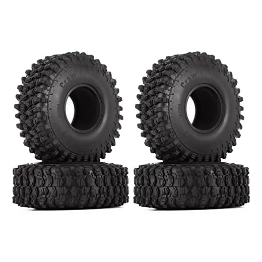 INJORA 1.9 Crawler Pneumatici 120 * 42mm Gomma Tutti i Pneumatici Ruota Terreno per 1/10 RC Rock Crawler Auto TRX4 Axial SCX10 Redcat Gen8 FCX10