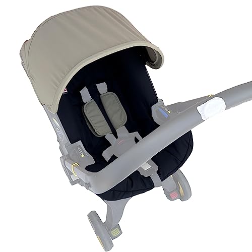 Replacement Canopy &amp; Seat Cushion Set Compatible with Doona+ Car Seat Stroller - Sunshade Cover &amp; Textile Fabric Accessories - Breathable, Machine Washable (Natural Green)