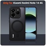 Oelrstfe do Xiaomi Redmi Note 14 4G Pokrowiec kompatybilny z MagSafe z 2 szt. szkła hartowanego, magnetyczny półprzezroczysty matowy pokrowiec, [odporny na wstrząsy klasy wojskowej] emaliowane tylne