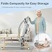 MediHoist Electric Patient Lift-500 lbs Capacity Premium Aluminum Folding Lightweight (57 lbs, 44% Lighter) Electric Body Transfer Lift with Commode Sling for Home, Travel, Healthcare, Car Transfers