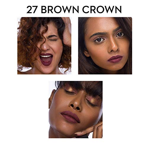 Image of SUGAR Cosmetics Smudge Me Not Liquid Lipsticks for Women | Transferproof & Waterproof | Lasts 12+ Hours | Matte Lipstick | 4.5ml - 27 Brown Crown (Plum Brown)